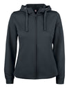 Ladies Basic Active Full Zip Hoody - Black