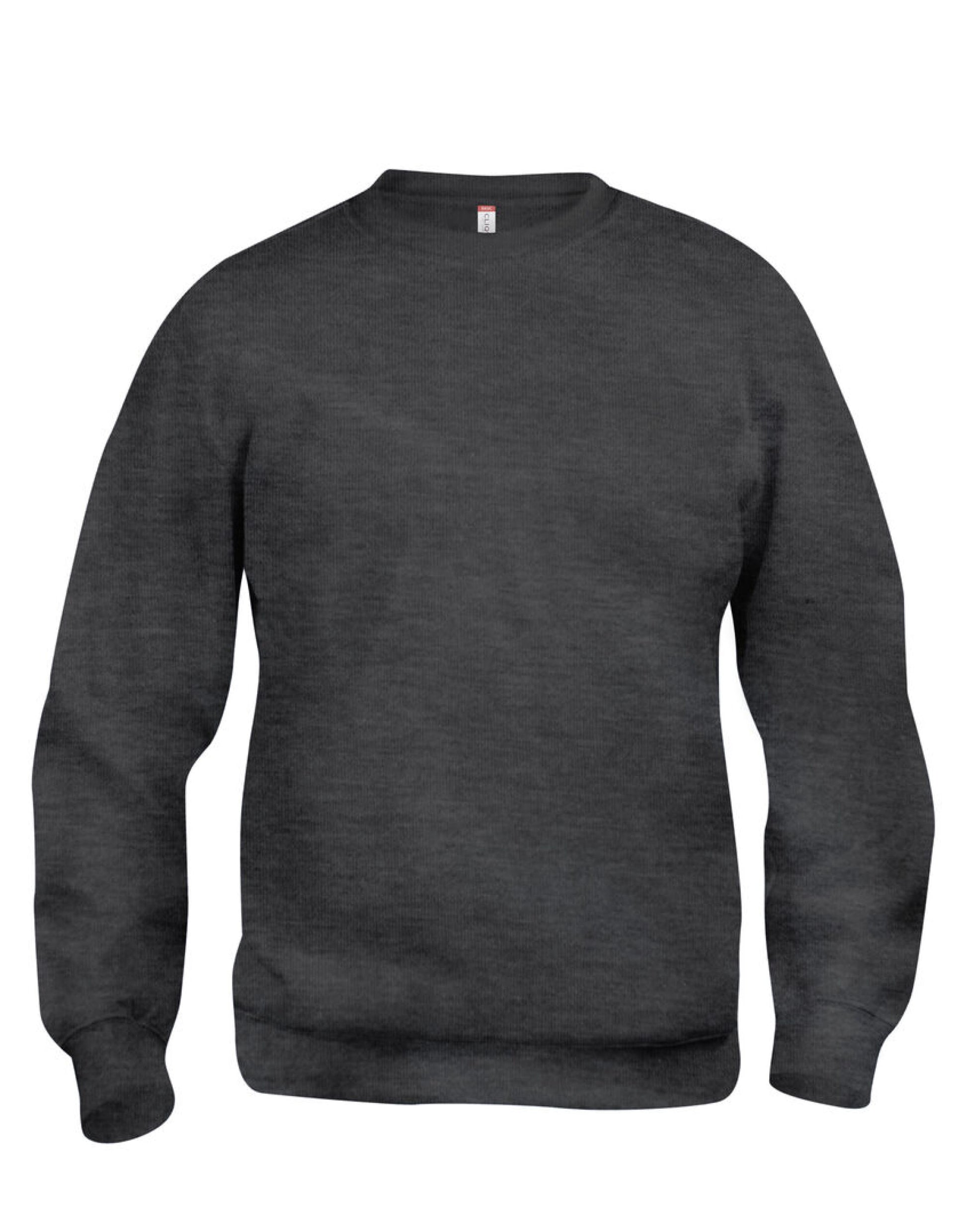 Basic Roundneck Sweatshirt - Anthracite Melange