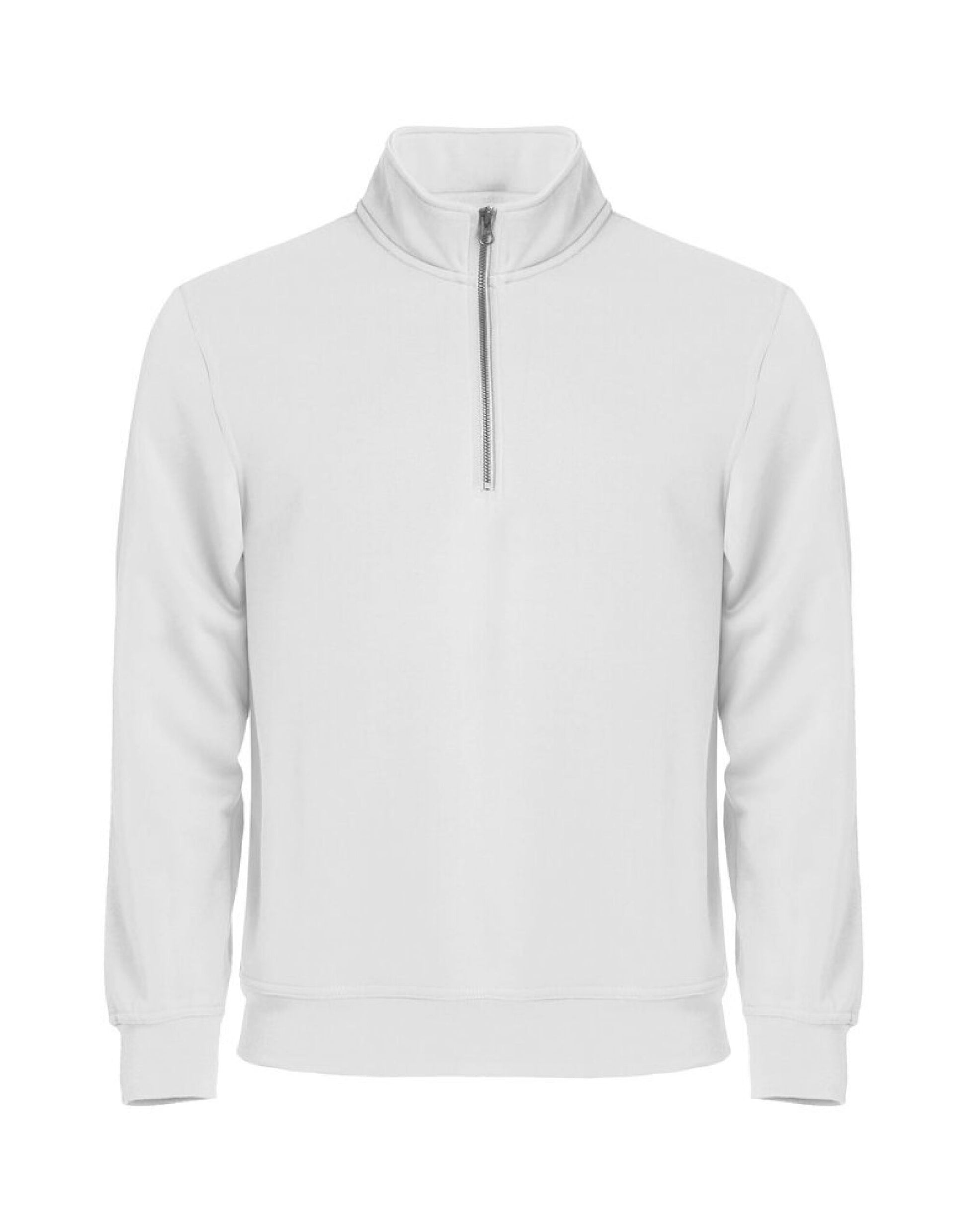 Basic Half Zip - White