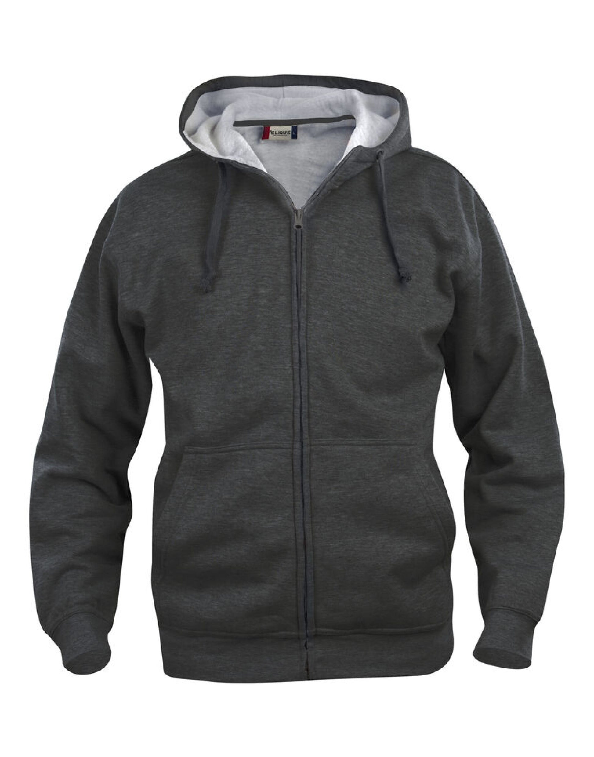 Men's Basic Hoody Full Zip - Anthracite Melange