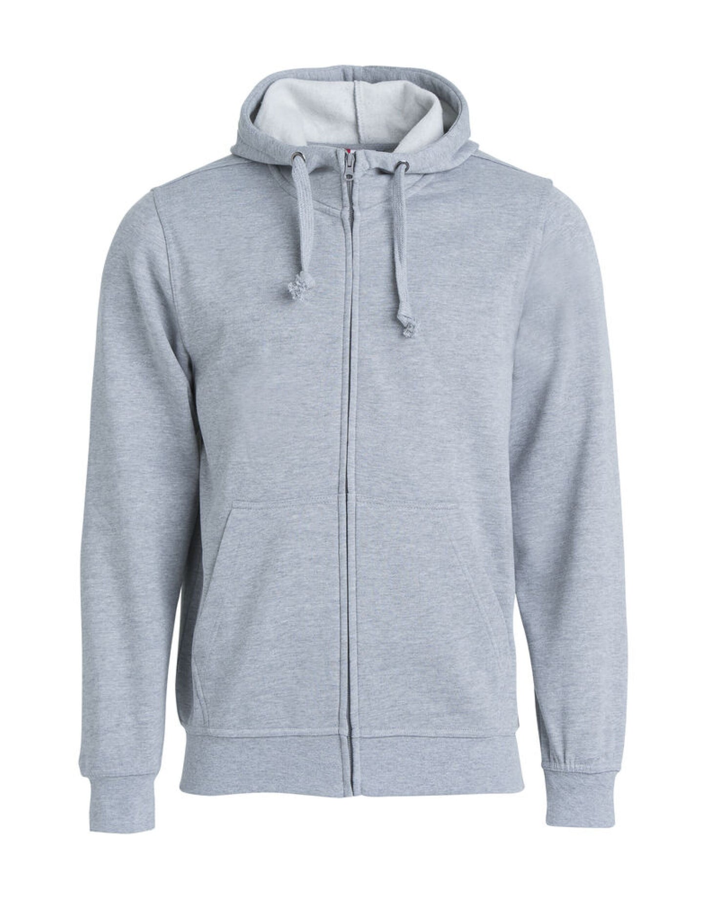 Men's Basic Hoody Full Zip - Grey Melange