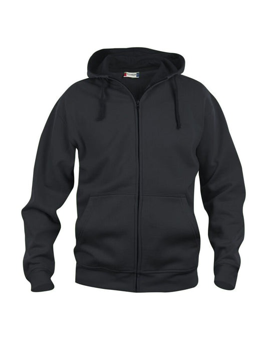 Men's Basic Hoody Full Zip - Black