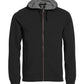Classic Full Zip Hoody - Black
