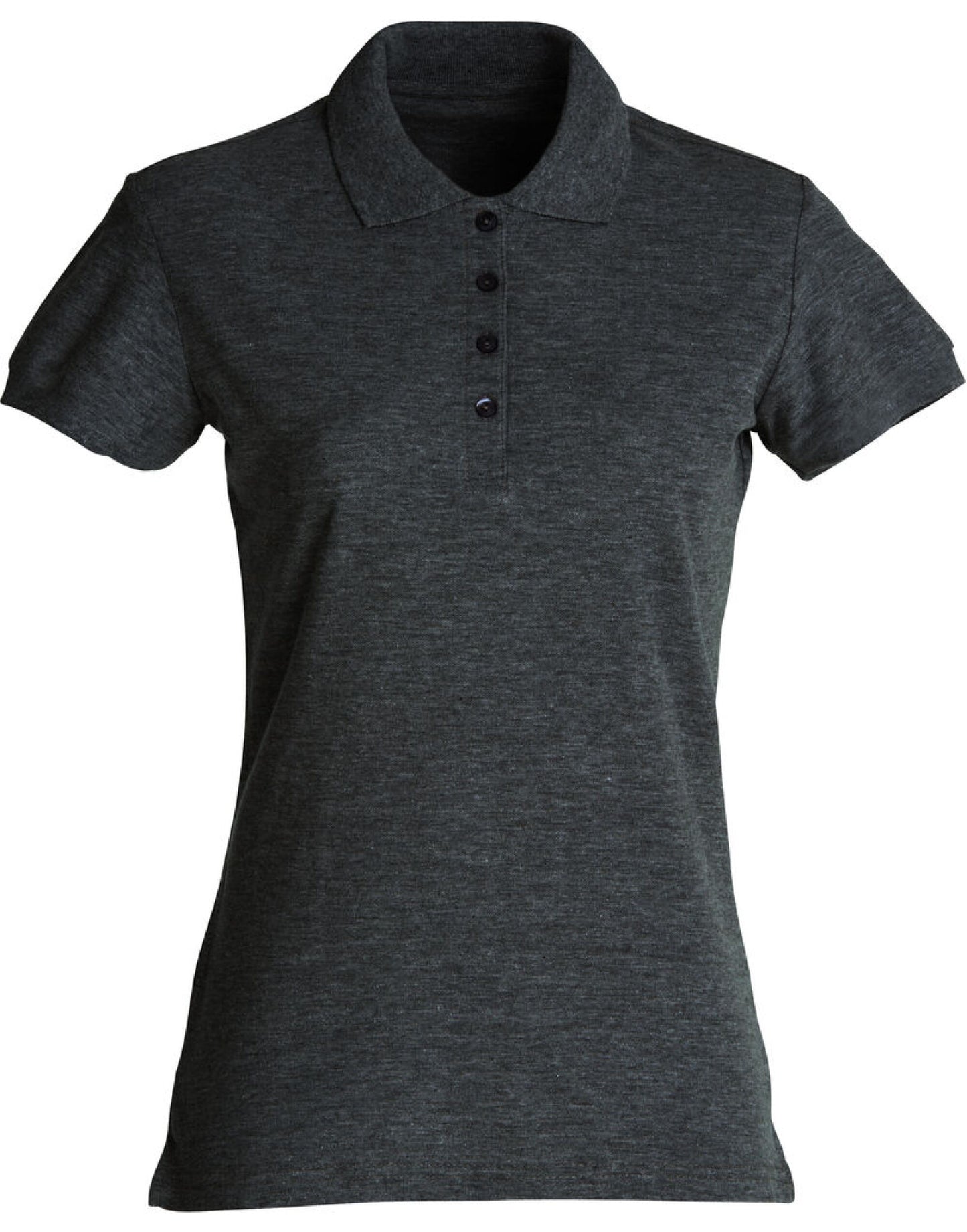 Ladies Basic Polo - Anthracite Melange