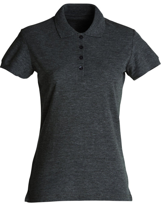 Ladies Basic Polo - Anthracite Melange