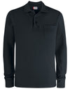 Basic Pocket Polo L/S - Black