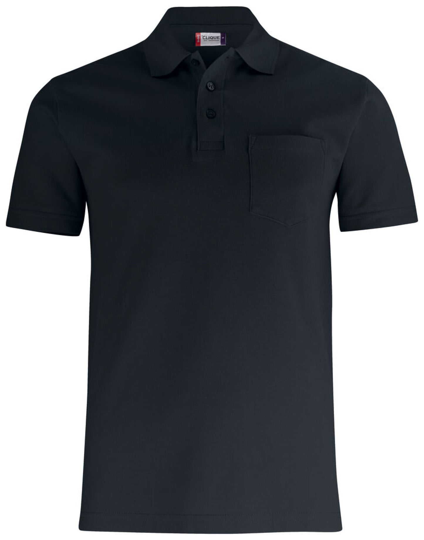 Basic Polo With Pocket - Black