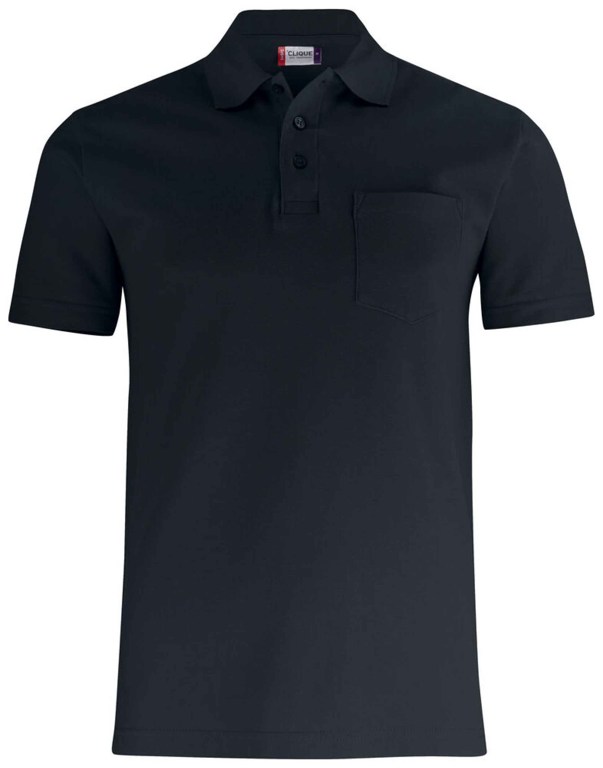 Basic Polo With Pocket - Black