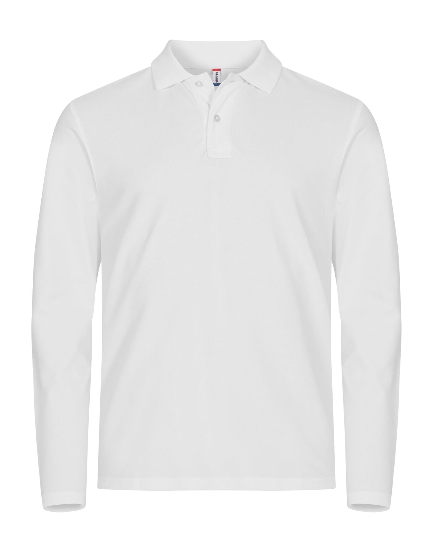 Stretch Premium Polo L/S - White