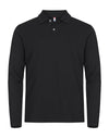Stretch Premium Polo L/S - Black