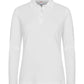 Ladies Stretch Premium Polo L/S - White