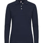 Ladies Stretch Premium Polo L/S - Dark Navy