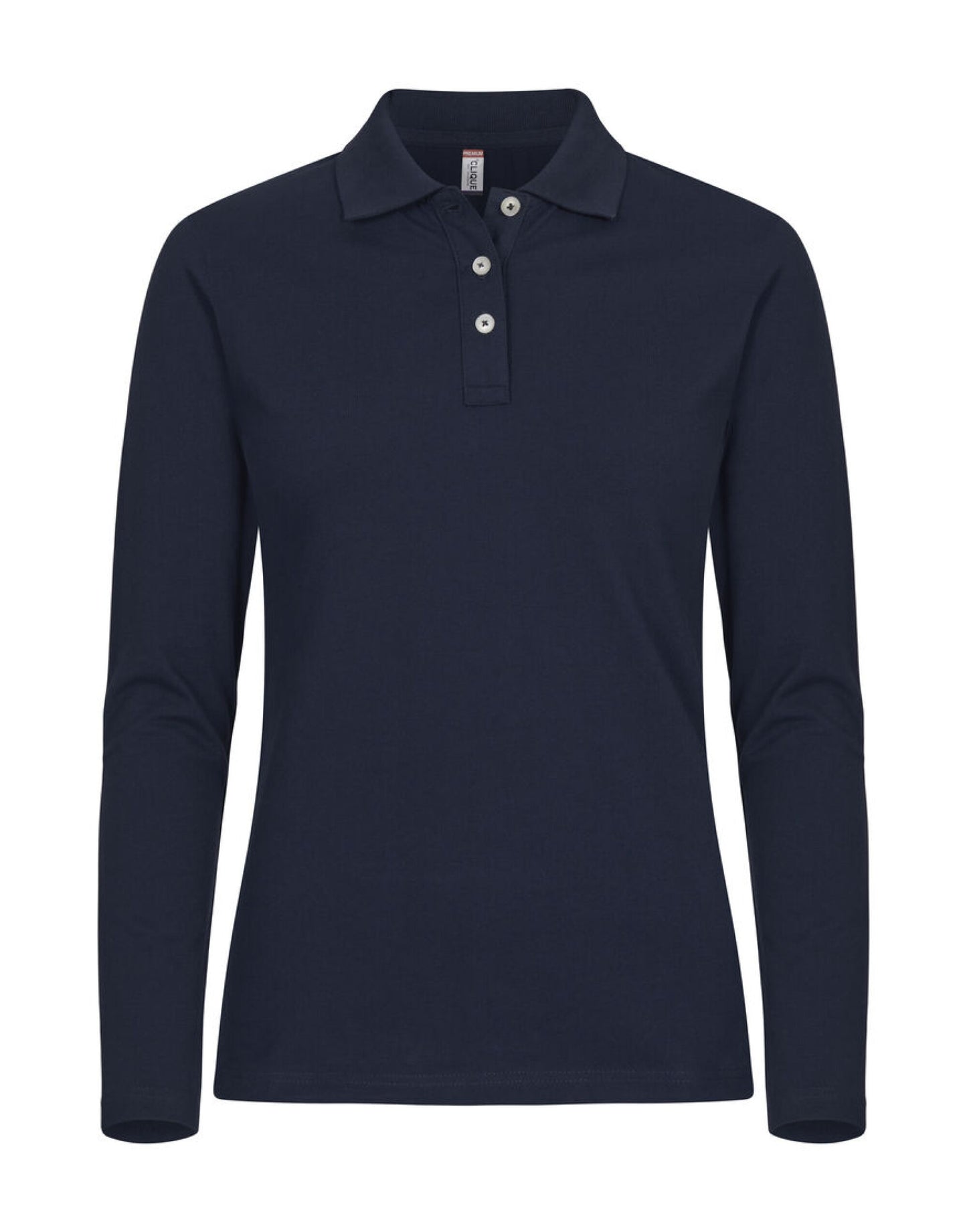 Ladies Stretch Premium Polo L/S - Dark Navy