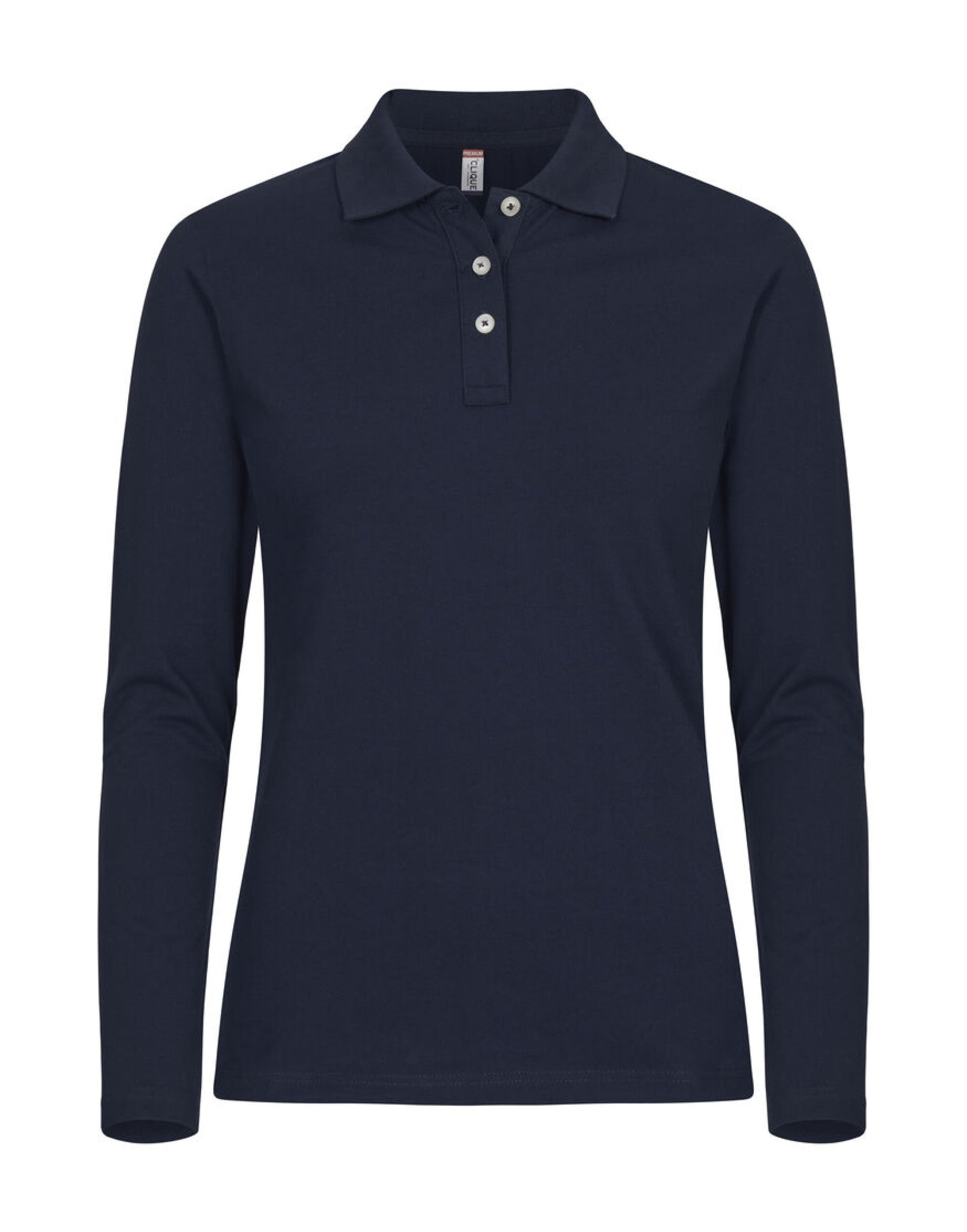 Ladies Stretch Premium Polo L/S - Dark Navy