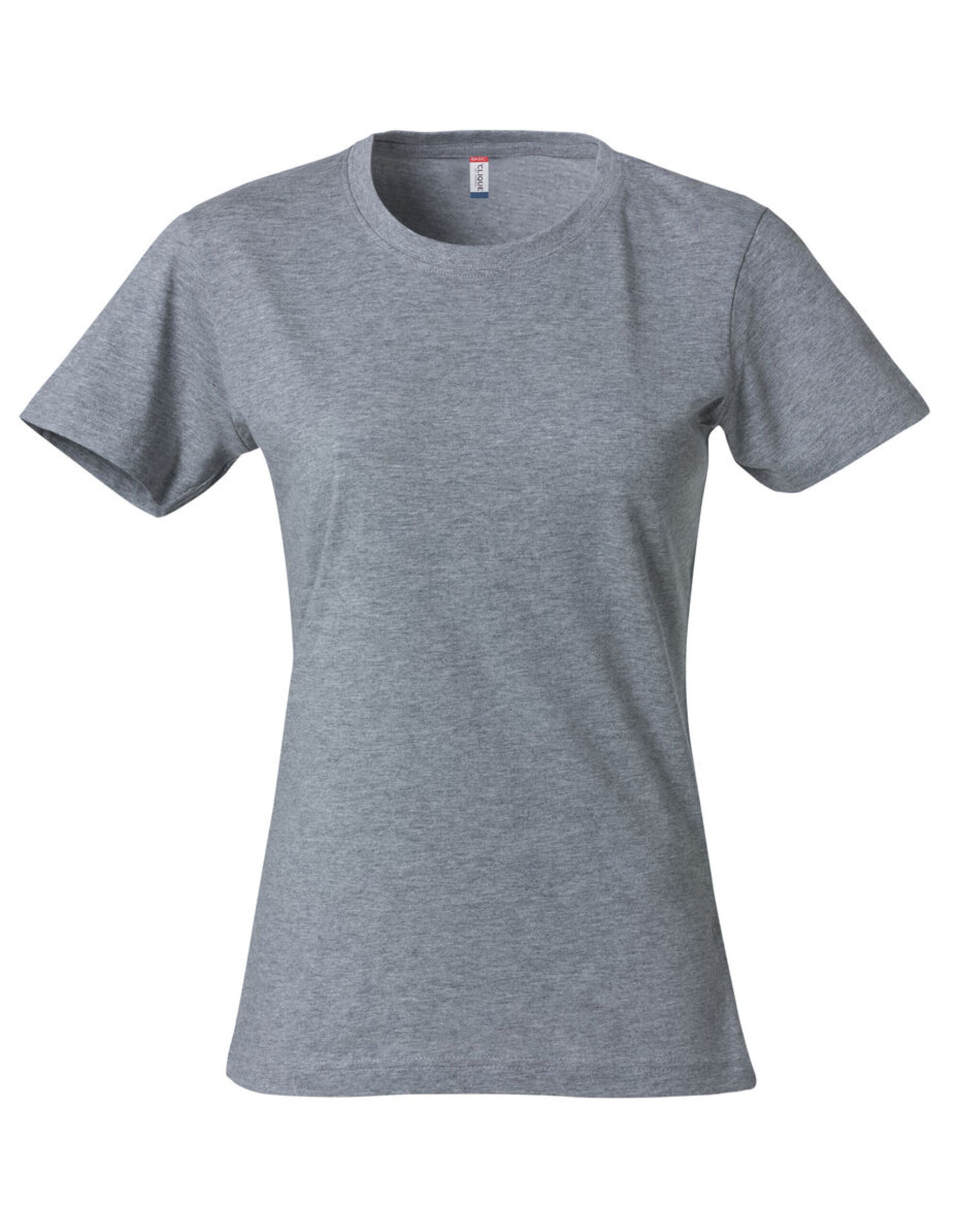 Ladies Basic T - Grey Melange