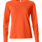 Ladies L/S Basic-T - Blood Orange