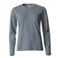 Ladies L/S Basic-T - Grey Melange