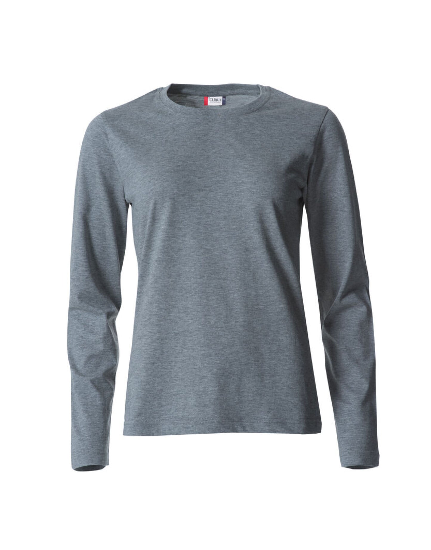 Ladies L/S Basic-T - Grey Melange