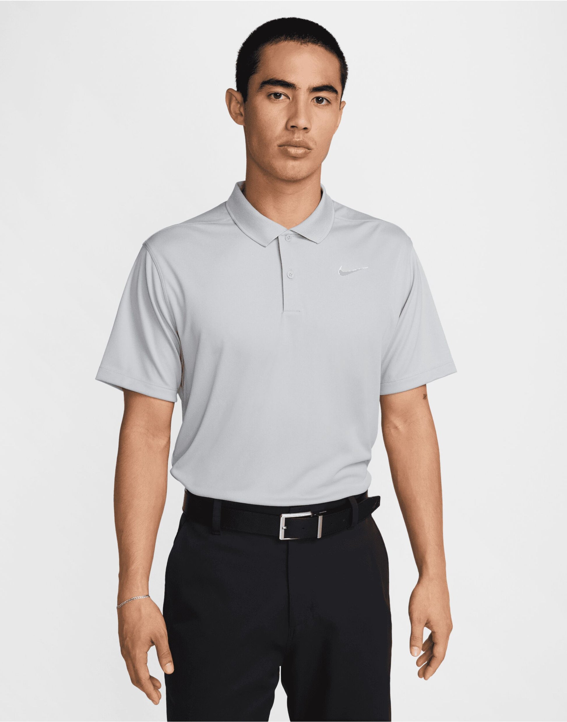 Dri-FIT Victory Solid Polo (LC) - Wolf Grey/White