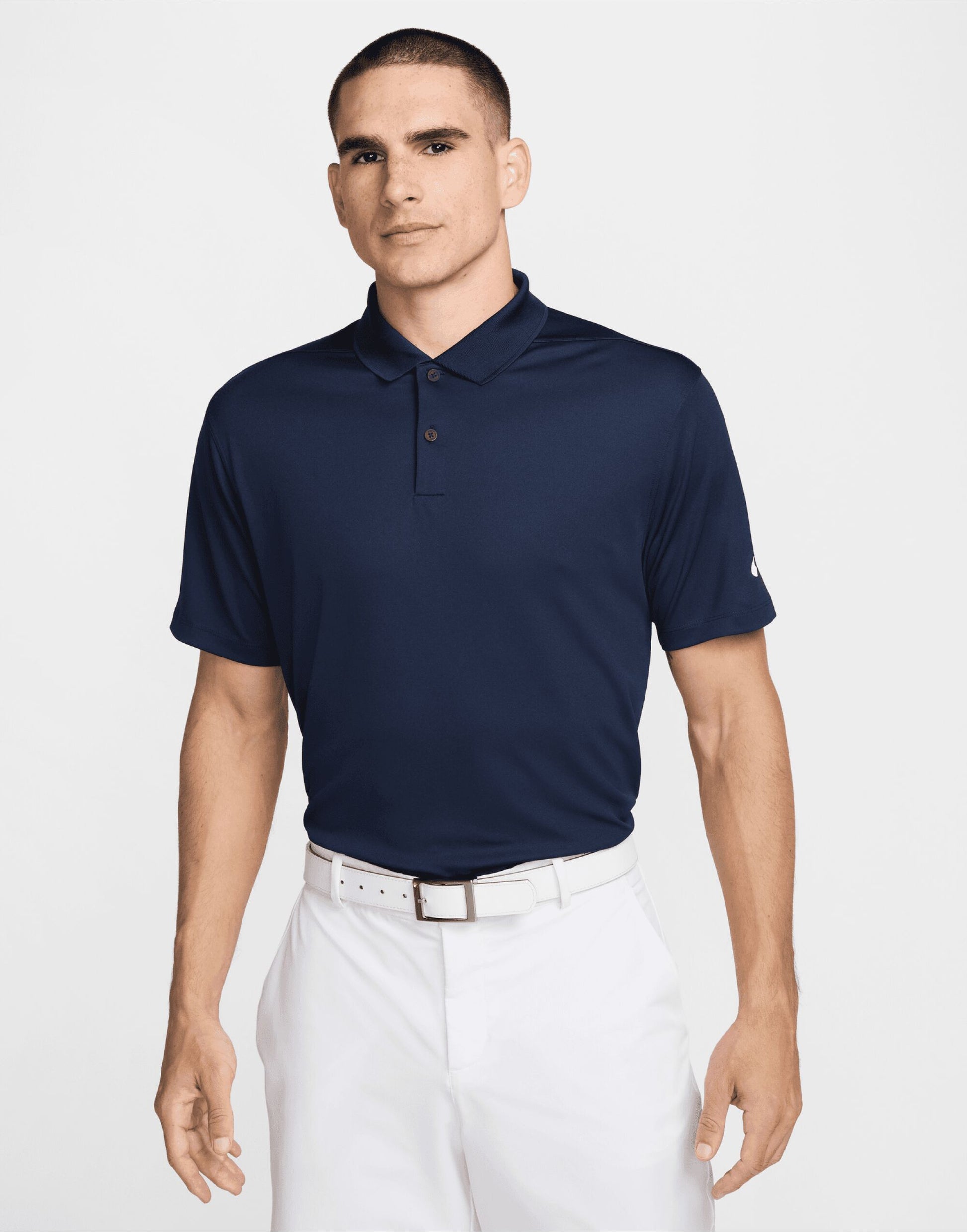 Dri-FIT Victory Solid Polo - Obsidian/White