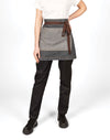 100% Cotton Waist Apron - Grey Black Denim