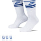 Nike Sportswear Everyday Essential Crew Socks 3PR - White/Royal Blue