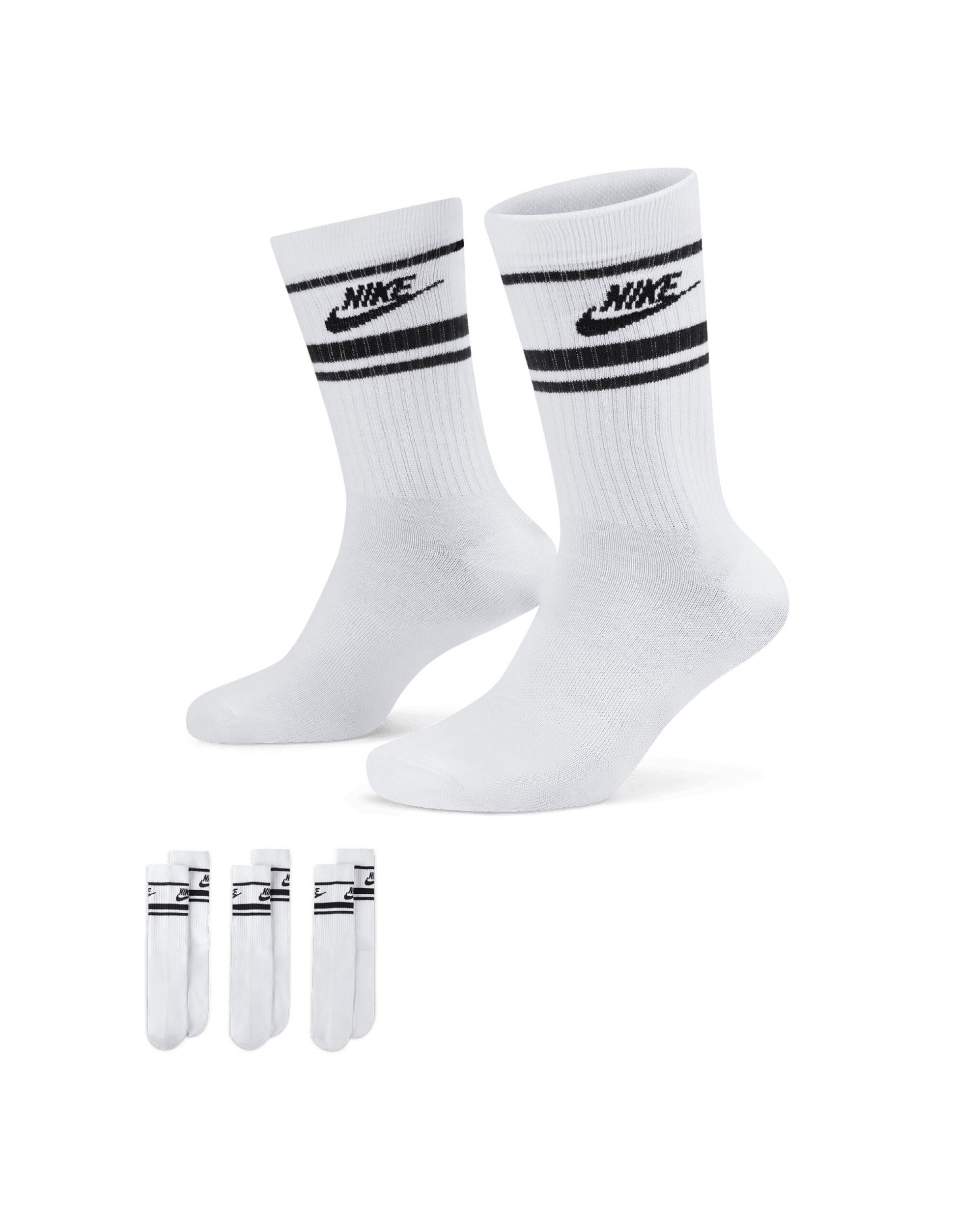 Nike Sportswear Everyday Essential Crew Socks 3PR - White/Black