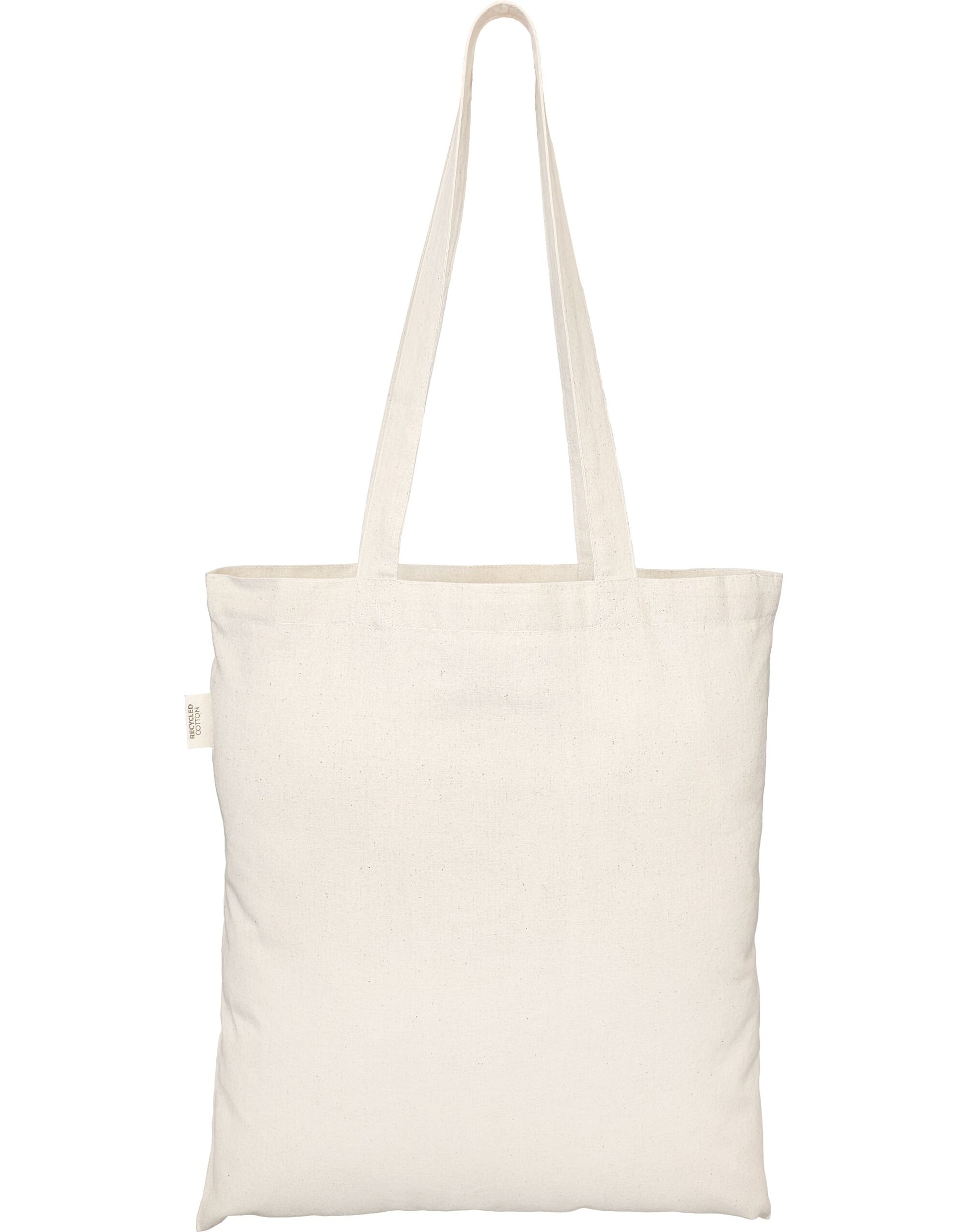 100% Recycled Cotton Tote Bag - Natural