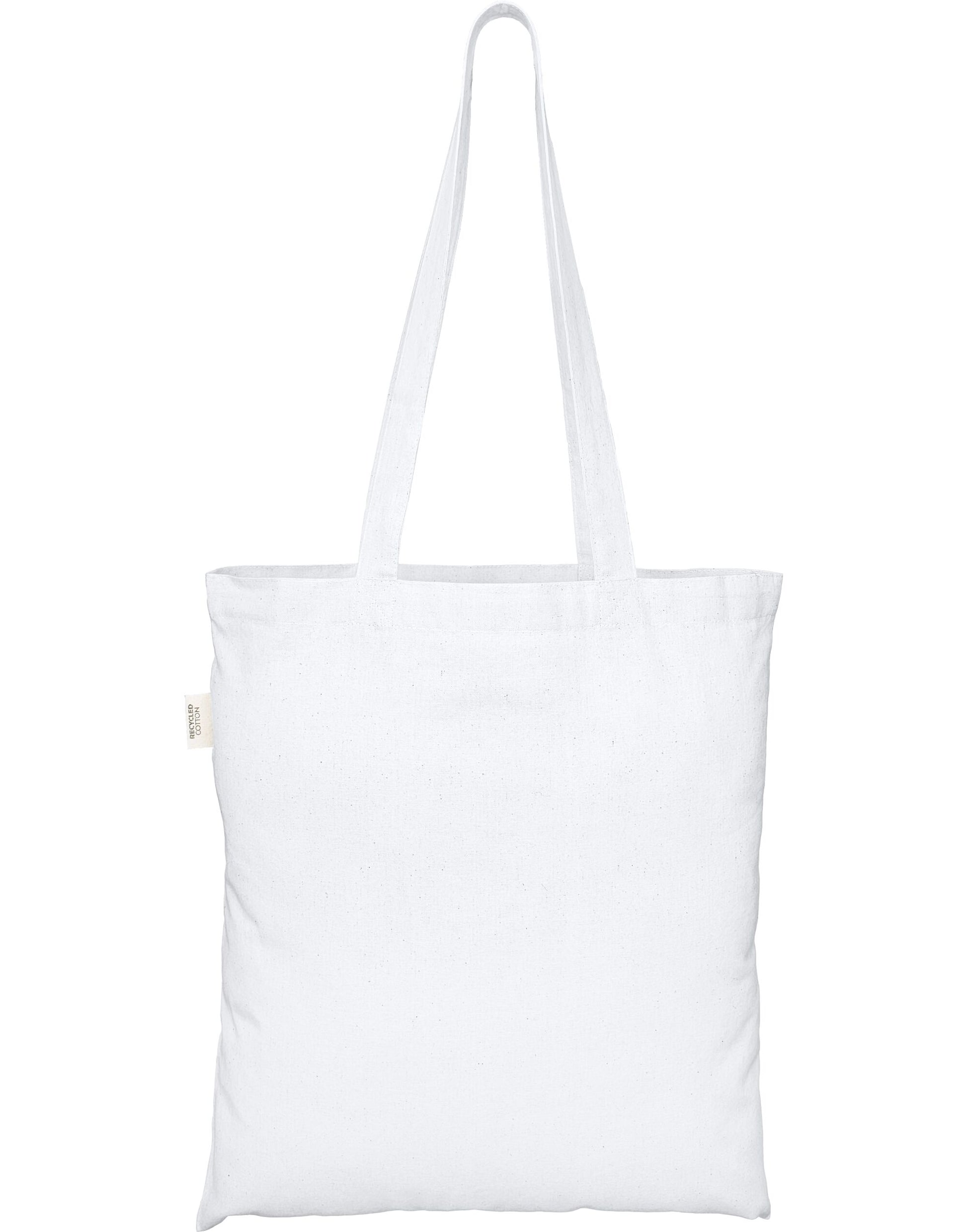 100% Recycled Cotton Tote Bag - White