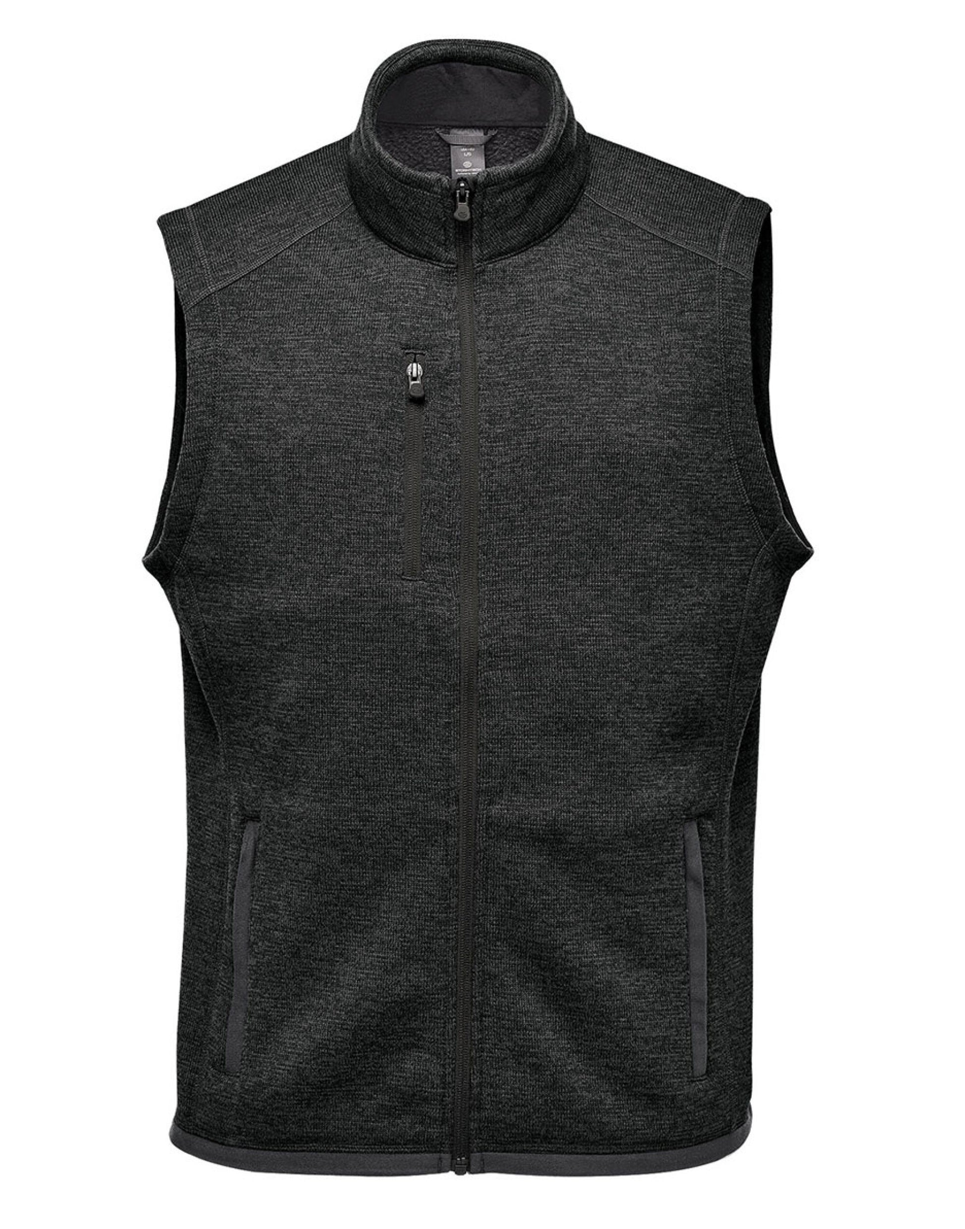Men's Pure Earth Avalante Full Zip Fleece Vest - Black Heather