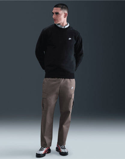 Club Fleece Crew - Black/White