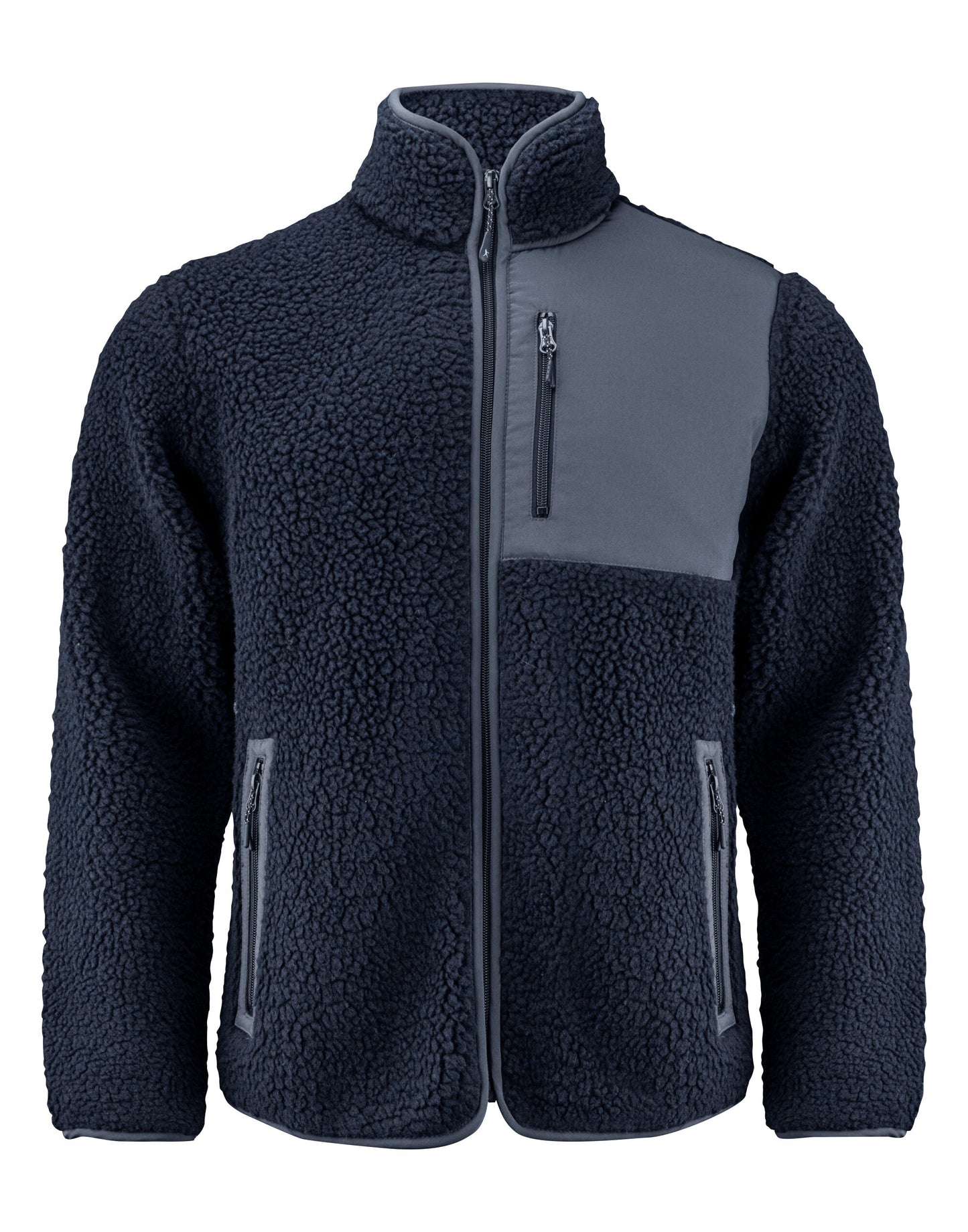 Kingsley Sherpa Full Zip Fleece - Navy