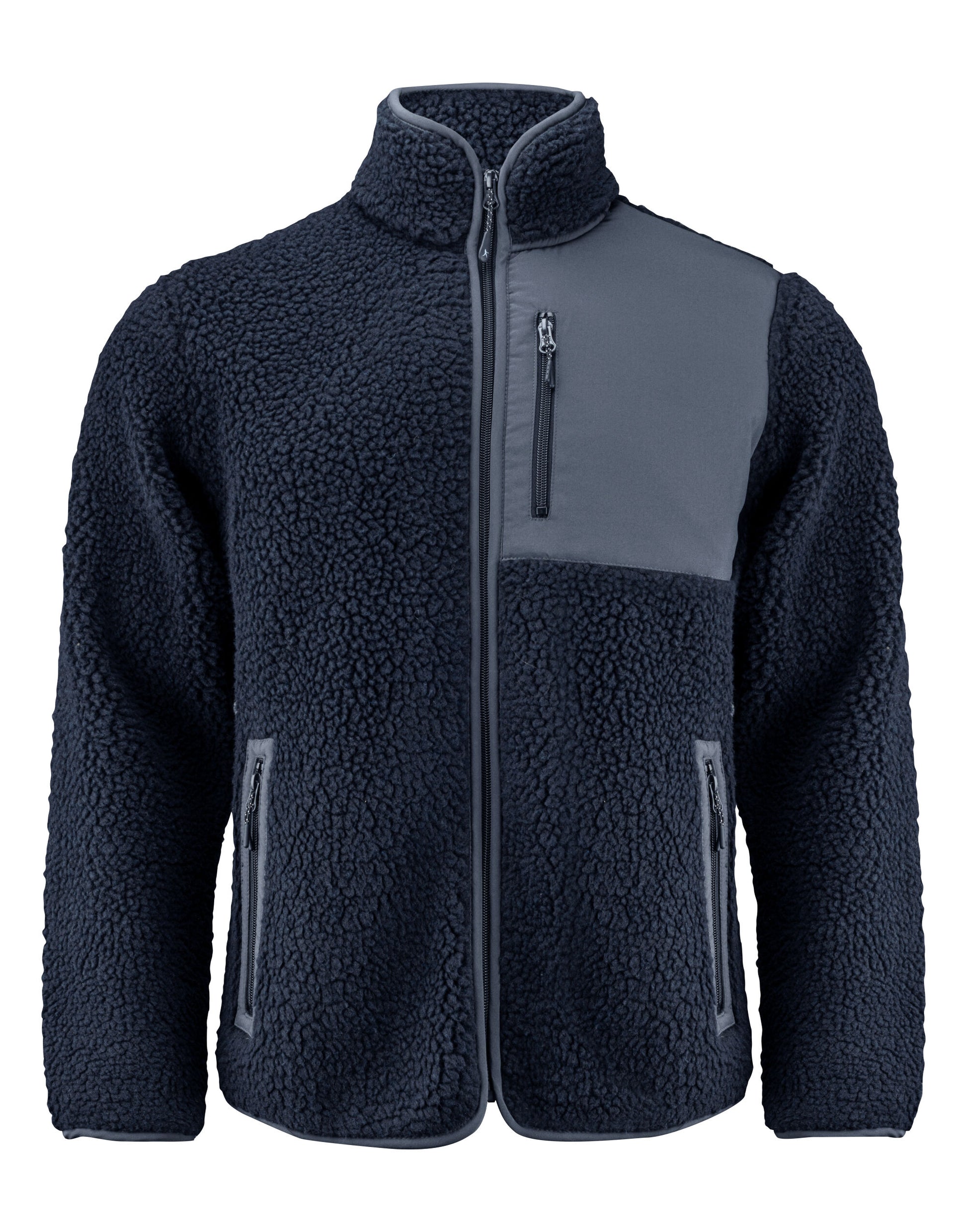 Kingsley Sherpa Full Zip Fleece - Navy