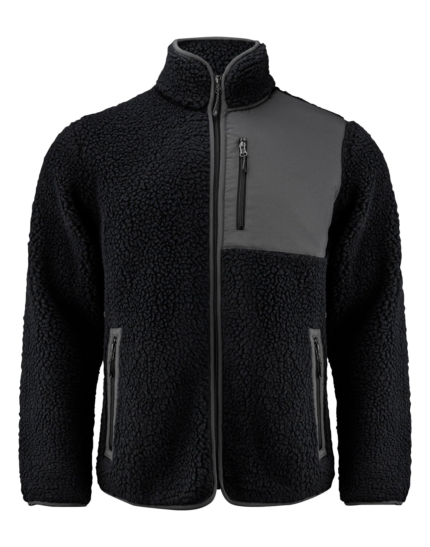 Kingsley Sherpa Full Zip Fleece - Black
