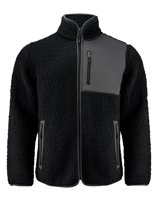 Kingsley Sherpa Full Zip Fleece - Black