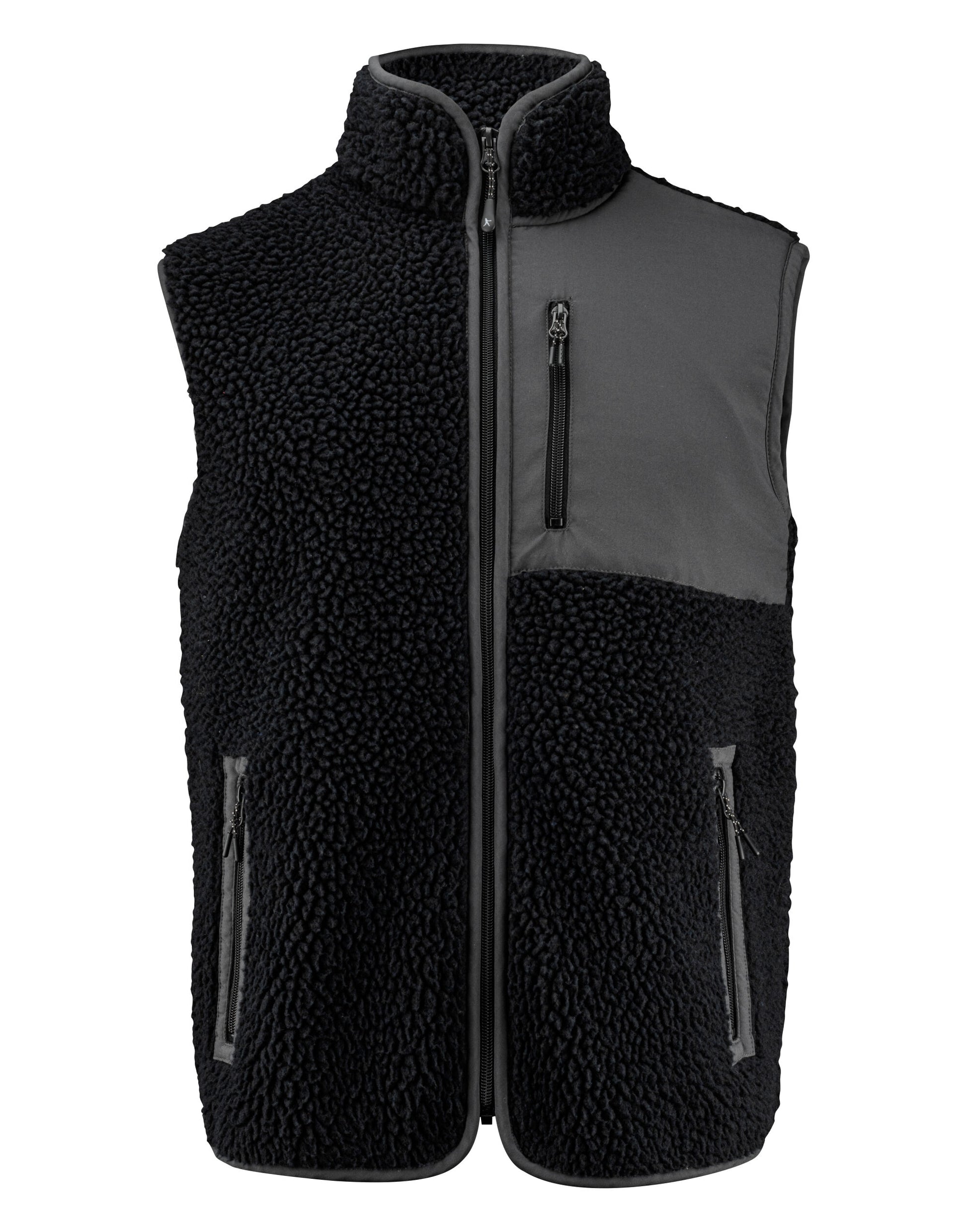 Kingsley Sherpa Fleece Vest - Black