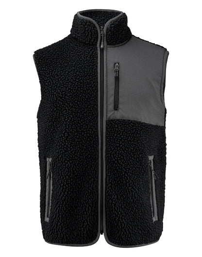 Kingsley Sherpa Fleece Vest - Black