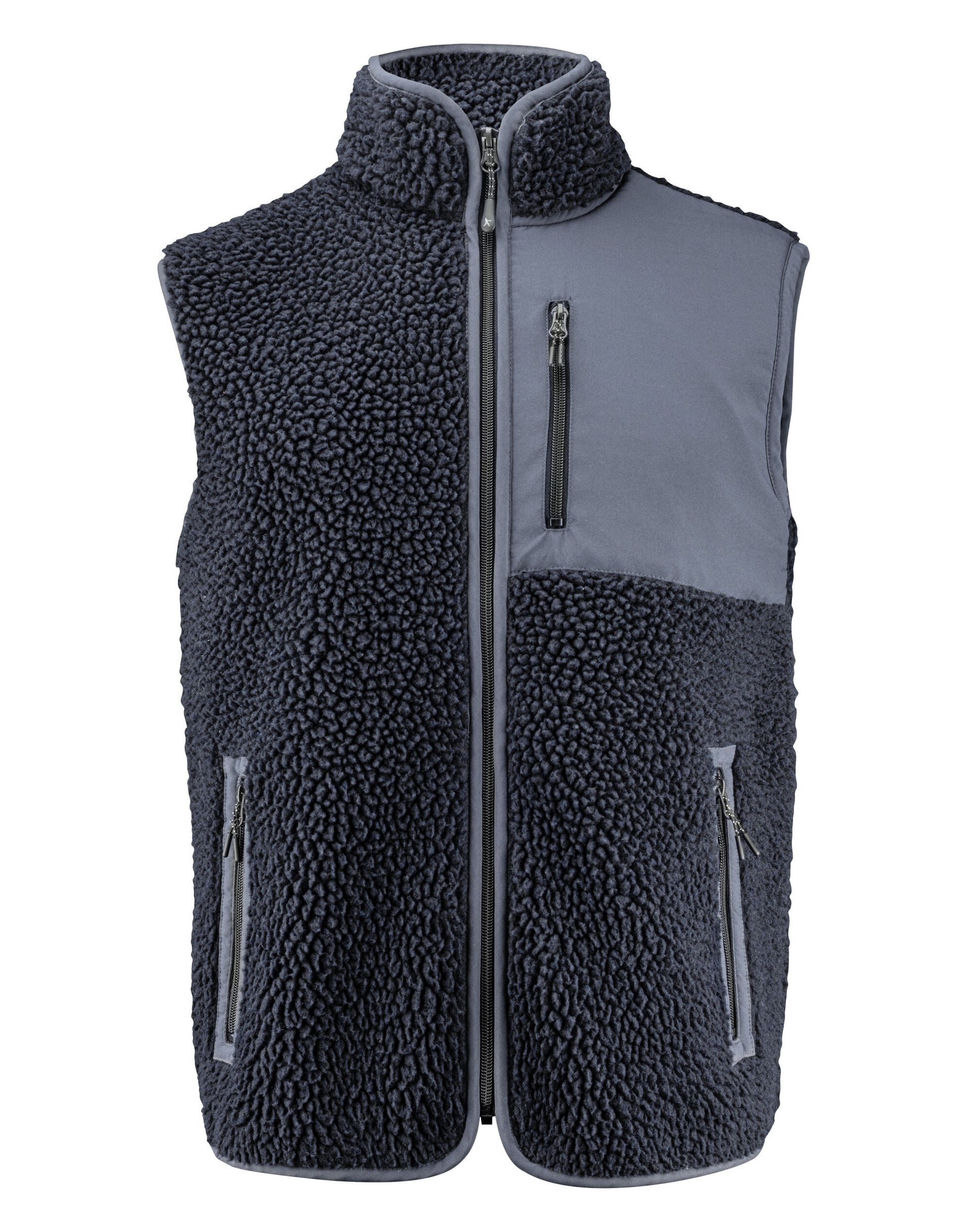 Kingsley Sherpa Fleece Vest - Navy