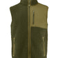 Kingsley Sherpa Fleece Vest - Moss Green