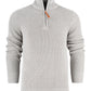 Flatwillow Heavy Knit 1/2 Zip Sweater - Grey Melange