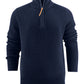 Flatwillow Heavy Knit 1/2 Zip Sweater - Navy