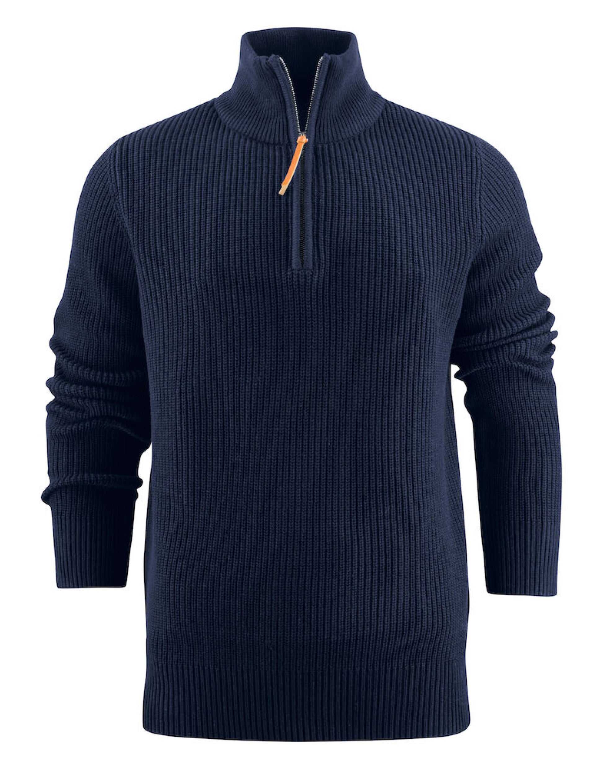 Flatwillow Heavy Knit 1/2 Zip Sweater - Navy
