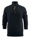 Flatwillow Heavy Knit 1/2 Zip Sweater - Black