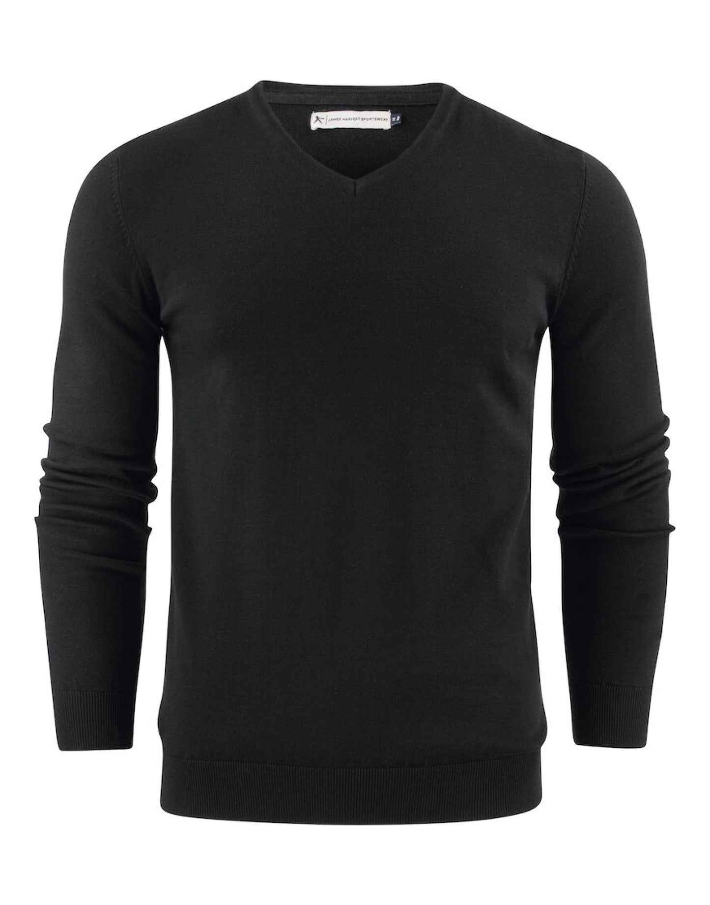 Ashland V-Neck Knit Sweat - Black