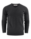 Ashland V-Neck Knit Sweat - Anthracite Melange