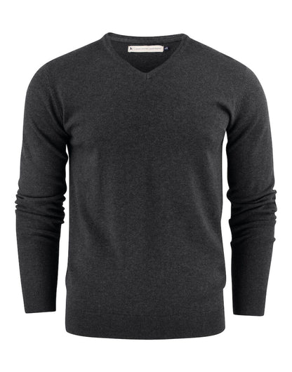 Ashland V-Neck Knit Sweat - Anthracite Melange