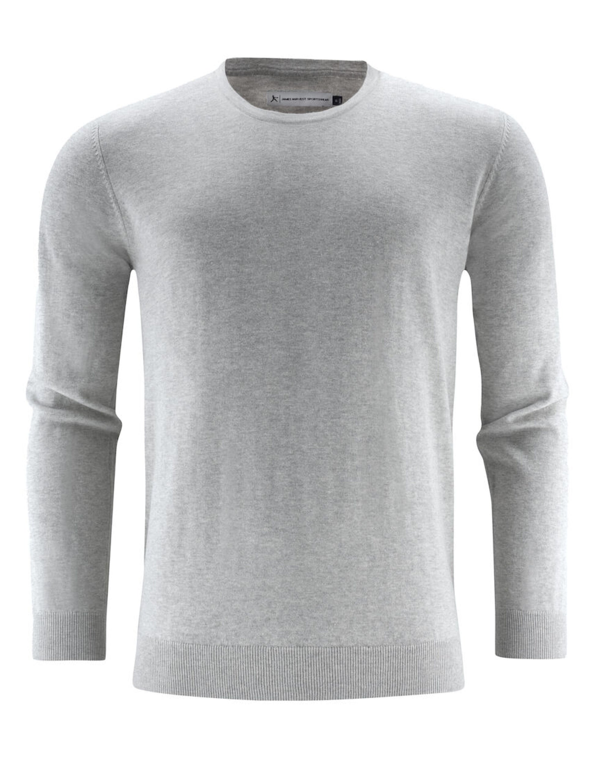 Ashland U-Neck Knit Sweat - Grey Melange