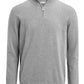 Ashland Unisex 1/2 Zip Knitted Sweater - Grey Melange
