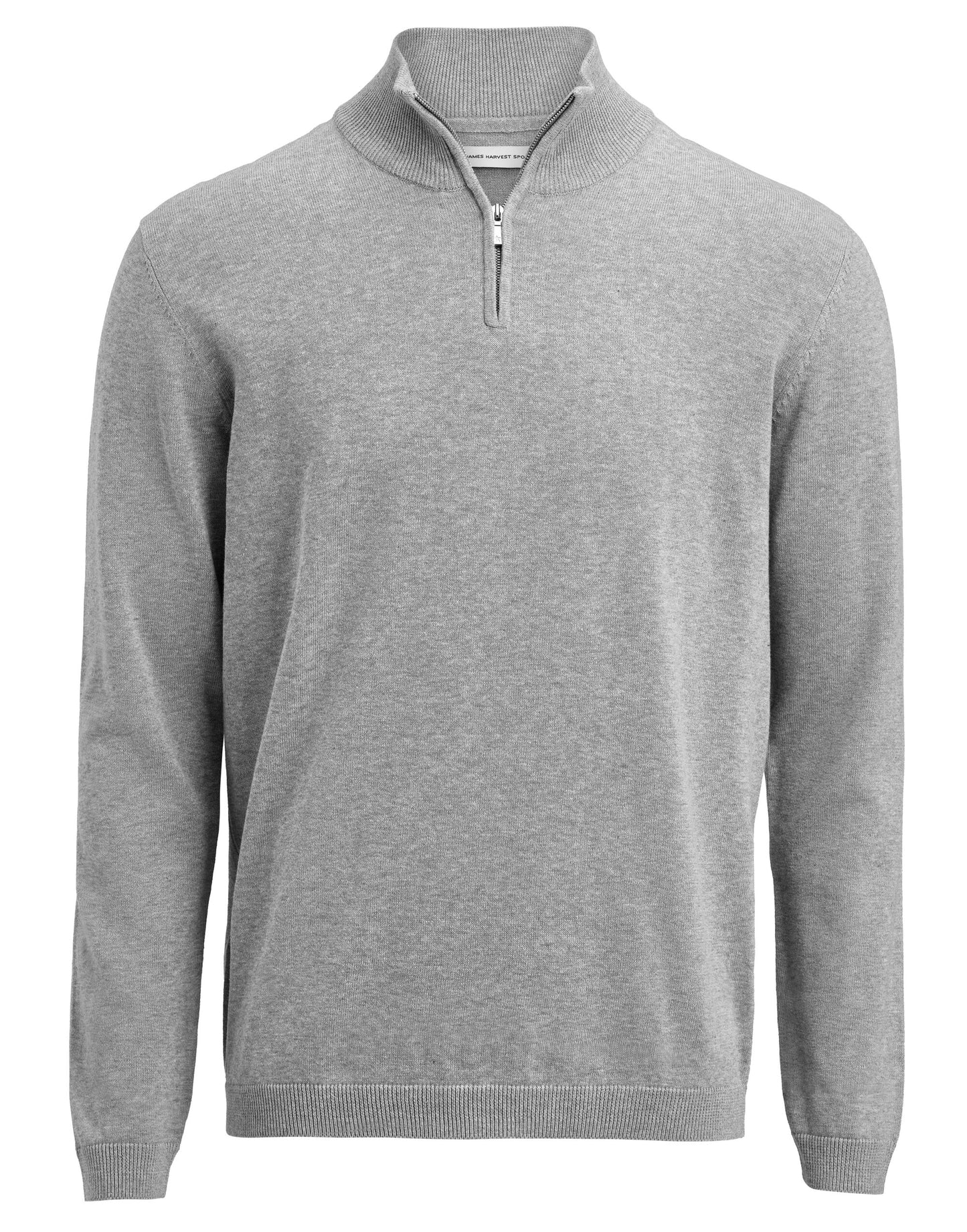 Ashland Unisex 1/2 Zip Knitted Sweater - Grey Melange