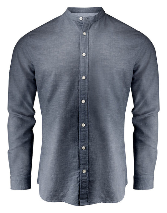Townsend Linen-Blend Shirt - Navy